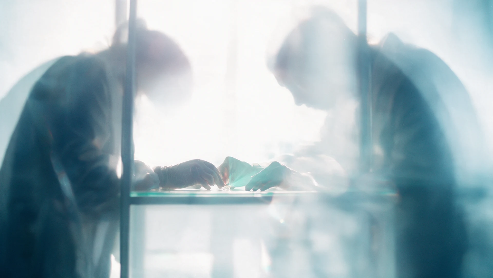 Conceptual scene of researchers working together